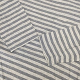 style+confort tricot ボーダー コットン ポケット付 長袖Ｔシャツ カットソー ロンＴ グレー ブルーグレー レディース スティールエコンフォール【中古】5-1006M∞