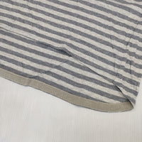 style+confort tricot ボーダー コットン ポケット付 長袖Ｔシャツ カットソー ロンＴ グレー ブルーグレー レディース スティールエコンフォール【中古】5-1006M∞