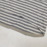 style+confort tricot ボーダー コットン ポケット付 長袖Ｔシャツ カットソー ロンＴ グレー ブルーグレー レディース スティールエコンフォール【中古】5-1006M∞