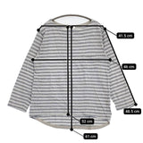 style+confort tricot ボーダー コットン ポケット付 長袖Ｔシャツ カットソー ロンＴ グレー ブルーグレー レディース スティールエコンフォール【中古】5-1006M∞