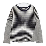 style+confort ラミー ボーダー 301-85811 切替 日本製 長袖Ｔシャツ カットソー ロンＴ ネイビー オフホワイト レディース スティールエコンフォール【中古】5-0822M△