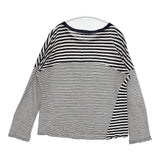 style+confort ラミー ボーダー 301-85811 切替 日本製 長袖Ｔシャツ カットソー ロンＴ ネイビー オフホワイト レディース スティールエコンフォール【中古】5-0822M△