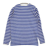 marimekko ボーダー 長袖Ｔシャツ カットソー ロンＴ ホワイト ブルー レディース マリメッコ【中古】5-1006M∞