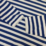 marimekko ボーダー 長袖Ｔシャツ カットソー ロンＴ ホワイト ブルー レディース マリメッコ【中古】5-1006M∞