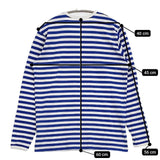 marimekko ボーダー 長袖Ｔシャツ カットソー ロンＴ ホワイト ブルー レディース マリメッコ【中古】5-1006M∞