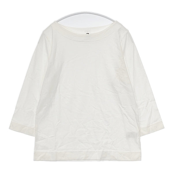 KINOTTO 251C-02 タンギス綿 7分袖 ボートネック Tシャツ サイズ3 日本製 カットソー オフホワイト レディース キノット【中古】5-0822M△