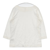 KINOTTO 251C-02 タンギス綿 7分袖 ボートネック Tシャツ サイズ3 日本製 カットソー オフホワイト レディース キノット【中古】5-0822M△