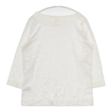 KINOTTO 251C-02 タンギス綿 7分袖 ボートネック Tシャツ サイズ3 日本製 カットソー オフホワイト レディース キノット【中古】5-0822M△