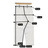 fog linen work リトアニア製 リネン イージー パンツ ホワイト レディース フォグリネンワーク【中古】5-0824M∞