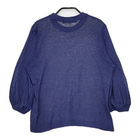 45R/45rpm 5078919 ギマニットギャザーTシャツ 定価20900円 コットン ニット ブルー レディース フォーティーファイブアールピーエム【中古】5-0822M△