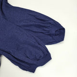 45R/45rpm 5078919 ギマニットギャザーTシャツ 定価20900円 コットン ニット ブルー レディース フォーティーファイブアールピーエム【中古】5-0822M△