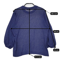 45R/45rpm 5078919 ギマニットギャザーTシャツ 定価20900円 コットン ニット ブルー レディース フォーティーファイブアールピーエム【中古】5-0822M△