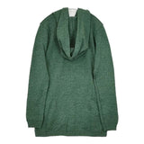45R/45rpm 未使用品 撚り杢ラム天竺フードカーディガン ウール カーディガン グリーン レディース フォーティーファイブアールピーエム【中古】5-1030T∞