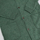 45R/45rpm 未使用品 撚り杢ラム天竺フードカーディガン ウール カーディガン グリーン レディース フォーティーファイブアールピーエム【中古】5-1030T∞