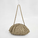 Sybilla ビーズ付き ポーチ ハンドバッグ ベージュ レディース シビラ【中古】5-1112G∞