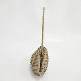 Sybilla ビーズ付き ポーチ ハンドバッグ ベージュ レディース シビラ【中古】5-1112G∞