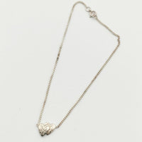 agete アンクレット ハート ブレスレット シルバー レディース アガット【中古】5-0813G∞