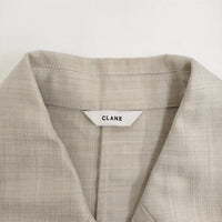 CLANE スリーブスリットジャケット 定価28600円 10108-3072 テーラードジャケット ベージュ レディース クラネ【中古】5-0628S♪