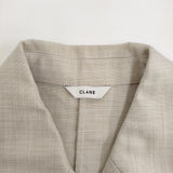 CLANE スリーブスリットジャケット 定価28600円 10108-3072 テーラードジャケット ベージュ レディース クラネ【中古】5-0628S♪