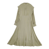 CLANE SQUARE RIBBON リボンドレス ワンピース カーキ レディース クラネ【中古】5-1124M∞