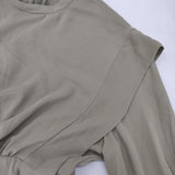 CLANE SQUARE RIBBON リボンドレス ワンピース カーキ レディース クラネ【中古】5-1124M∞