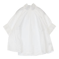 CLANE スタンドアップカラーギャザートップス 10122-4092 定価24200円 サイズ1 ブラウス シャツ ホワイト レディース クラネ【中古】5-0704S♪