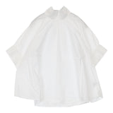 CLANE スタンドアップカラーギャザートップス 10122-4092 定価24200円 サイズ1 ブラウス シャツ ホワイト レディース クラネ【中古】5-0704S♪