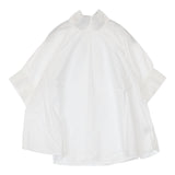 CLANE スタンドアップカラーギャザートップス 10122-4092 定価24200円 サイズ1 ブラウス シャツ ホワイト レディース クラネ【中古】5-0704S♪