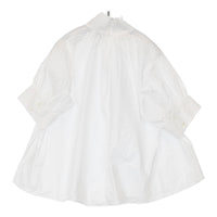 CLANE スタンドアップカラーギャザートップス 10122-4092 定価24200円 サイズ1 ブラウス シャツ ホワイト レディース クラネ【中古】5-0704S♪