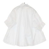 CLANE スタンドアップカラーギャザートップス 10122-4092 定価24200円 サイズ1 ブラウス シャツ ホワイト レディース クラネ【中古】5-0704S♪