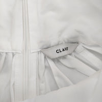 CLANE スタンドアップカラーギャザートップス 10122-4092 定価24200円 サイズ1 ブラウス シャツ ホワイト レディース クラネ【中古】5-0704S♪