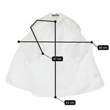 CLANE スタンドアップカラーギャザートップス 10122-4092 定価24200円 サイズ1 ブラウス シャツ ホワイト レディース クラネ【中古】5-0704S♪