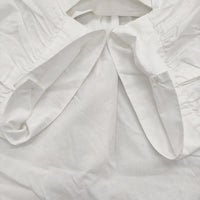 CLANE スタンドアップカラーギャザートップス 10122-4092 定価24200円 サイズ1 ブラウス シャツ ホワイト レディース クラネ【中古】5-0704S♪