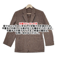 MEN'S BIGI 千鳥格子 ツイード 肩パッド入り サイズS テーラードジャケット ブラウン ベージュ ブラック メンズ メンズビギ【中古】5-1012T◆