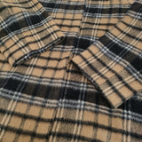 ADIEU TRISTESSE シャギーチェックポンチョコート ウールアルパカ コート ベージュ ブラック レディース アデュートリステス【中古】5-1103T♪