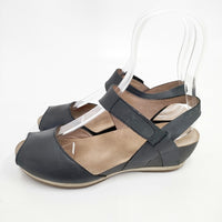 dansko Vera Burnished ヴェラ サイズ35 サンダル ブラック レディース ダンスコ【中古】5-0809S◎