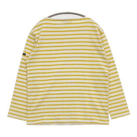 SAINT JAMES ボーダー バスクシャツ ウェッソン T3 長袖Ｔシャツ カットソー ロンＴ オフホワイト イエロー レディース セントジェームス【中古】5-1006M∞
