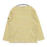 SAINT JAMES ボーダー バスクシャツ ウェッソン T3 長袖Ｔシャツ カットソー ロンＴ オフホワイト イエロー レディース セントジェームス【中古】5-1006M∞