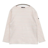 SAINT JAMES ボーダー バスクシャツ ウェッソン T3 長袖Ｔシャツ カットソー ロンＴ ホワイト ピンク レディース セントジェームス【中古】5-1006M∞