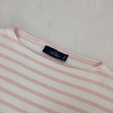 SAINT JAMES ボーダー バスクシャツ ウェッソン T3 長袖Ｔシャツ カットソー ロンＴ ホワイト ピンク レディース セントジェームス【中古】5-1006M∞