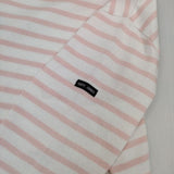 SAINT JAMES ボーダー バスクシャツ ウェッソン T3 長袖Ｔシャツ カットソー ロンＴ ホワイト ピンク レディース セントジェームス【中古】5-1006M∞