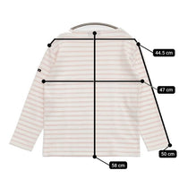 SAINT JAMES ボーダー バスクシャツ ウェッソン T3 長袖Ｔシャツ カットソー ロンＴ ホワイト ピンク レディース セントジェームス【中古】5-1006M∞
