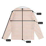 SAINT JAMES ピリアック ボーダー ボートネック 長袖Ｔシャツ カットソー ロンＴ ホワイト サーモンピンク レディース セントジェームス【中古】5-0822M△