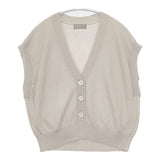 MARGARET HOWELL 578-3161003 コットンシルク ニットプルオーバーベスト COTTON SILK ベスト 23SS グレージュ レディース マーガレットハウエル【中古】5-0822M△