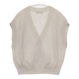 MARGARET HOWELL 578-3161003 コットンシルク ニットプルオーバーベスト COTTON SILK ベスト 23SS グレージュ レディース マーガレットハウエル【中古】5-0822M△