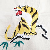 R&D.M.Co- OLDMANS TAILOR 虎 タイガー トラ 刺繍 コットン ショルダーバッグ キナリ レディース オールドマンズテーラー【中古】5-0809G◎