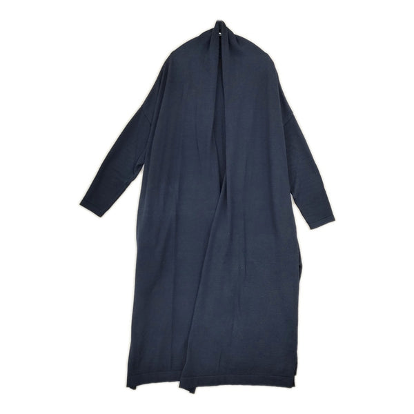 DRESS HERSELF シルク混 羽織 ロング丈 日本製 カーディガン ネイビー レディース ドレスハーセルフ【中古】5-0904T△
