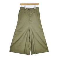 ZUCCa zu81ff887 ガウチョパンツ サルエル風 サイズS テンセルコットン パンツ カーキ レディース ズッカ【中古】5-0822M△