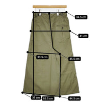 ZUCCa zu81ff887 ガウチョパンツ サルエル風 サイズS テンセルコットン パンツ カーキ レディース ズッカ【中古】5-0822M△