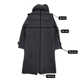 London Tradition イギリス製 フード付きロングコート ブラックウォッチ ダッフルコート ネイビー レディース ロンドントラディション【中古】5-1103A♪